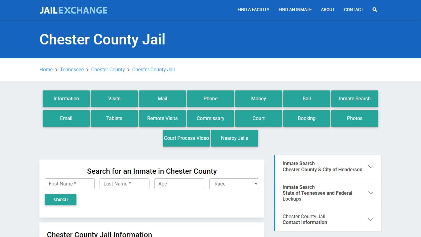 Chester County Jail Roster Lookup, TN, Inmate Search